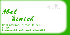abel minich business card
